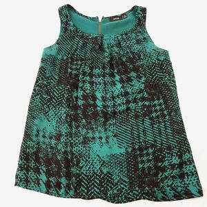 Apt. 9 Green and Black Sleeveless Top Size Extra Small